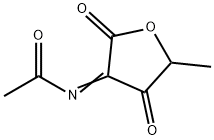 Valeric  acid,  2-(acetylimino)-4-hydroxy-3-oxo-,  -gamma--lactone  (5CI) Structural