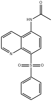 Quinoline,  5-acetamido-8-(phenylsulfonyl)-  (4CI) Structural