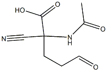Glutaraldehydic  acid,  2-acetamido-2-cyano-  (5CI) Structural