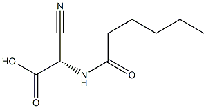 Glycine,  2-cyano-N-hexanoyl-  (5CI) Structural