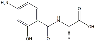 Alanine,  N-(4-aminosalicyloyl)-,  DL-  (5CI) Structural