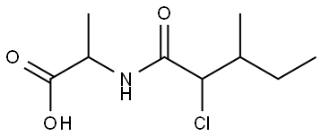 Alanine,  N-[DL-2-chloro-3-methylvaleryl]-,  DL-  (5CI) Structural
