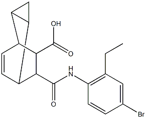 7-[(4-bromo-2-ethylanilino)carbonyl]tricyclo[3.2.2.0~2,4~]non-8-ene-6-carboxylic acid