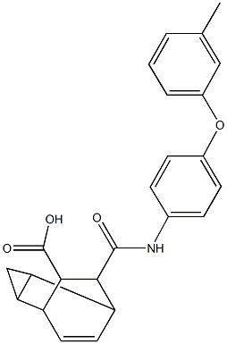 7-{[4-(3-methylphenoxy)anilino]carbonyl}tricyclo[3.2.2.0~2,4~]non-8-ene-6-carboxylic acid