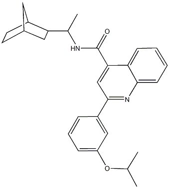 N-(1-bicyclo[2.2.1]hept-2-ylethyl)-2-(3-isopropoxyphenyl)-4-quinolinecarboxamide Structural