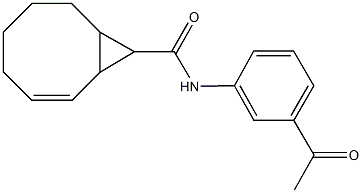 N-(3-acetylphenyl)bicyclo[6.1.0]non-2-ene-9-carboxamide Structural