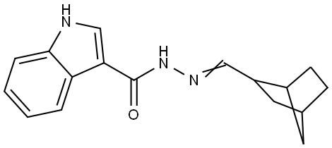N'-(bicyclo[2.2.1]hept-2-ylmethylene)-1H-indole-3-carbohydrazide Structural