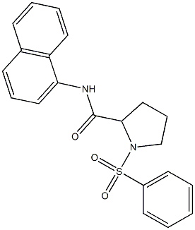 N-(1-naphthyl)-1-(phenylsulfonyl)-2-pyrrolidinecarboxamide Structural