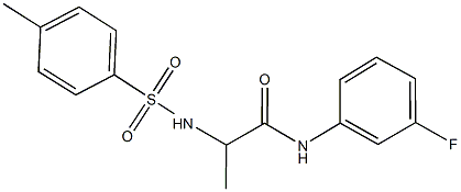 N-(3-fluorophenyl)-2-{[(4-methylphenyl)sulfonyl]amino}propanamide Structural