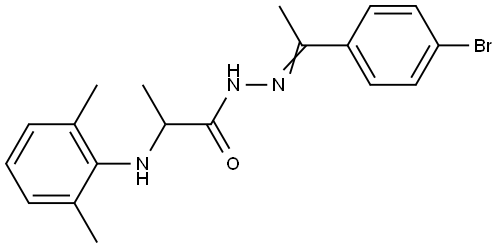 N'-[1-(4-bromophenyl)ethylidene]-2-(2,6-dimethylanilino)propanohydrazide Structural