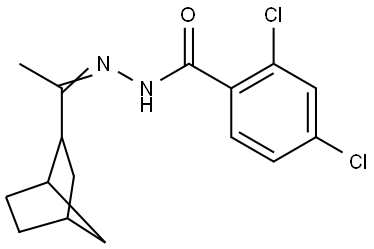 N'-(1-bicyclo[2.2.1]hept-2-ylethylidene)-2,4-dichlorobenzohydrazide Structural