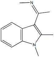 N-[1-(1,2-dimethyl-1H-indol-3-yl)ethylidene]-N-methylamine Structural