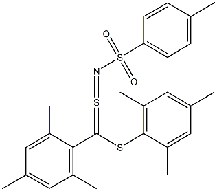 N-{[mesityl(mesitylsulfanyl)methylene]-lambda~4~-sulfanylidene}-4-methylbenzenesulfonamide Structural