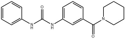 N-phenyl-N'-[3-(1-piperidinylcarbonyl)phenyl]urea Structural