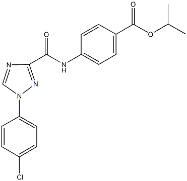 isopropyl 4-({[1-(4-chlorophenyl)-1H-1,2,4-triazol-3-yl]carbonyl}amino)benzoate Structural