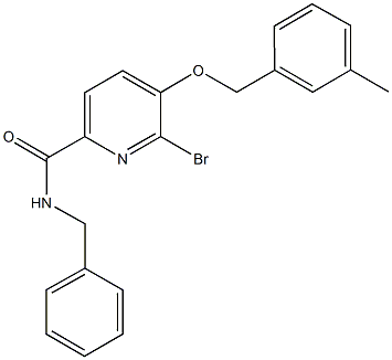 N-benzyl-6-bromo-5-[(3-methylbenzyl)oxy]-2-pyridinecarboxamide