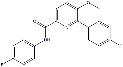 N,6-bis(4-fluorophenyl)-5-methoxy-2-pyridinecarboxamide Structural