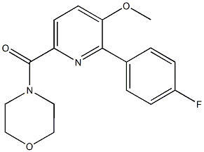 2-(4-fluorophenyl)-6-(4-morpholinylcarbonyl)-3-pyridinyl methyl ether Structural