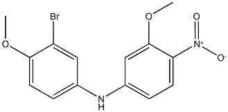 N-(3-bromo-4-methoxyphenyl)-3-methoxy-4-nitroaniline Structural