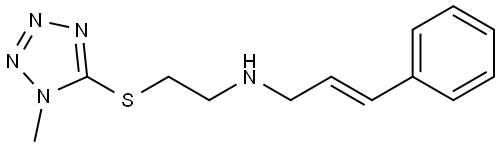 N-cinnamyl-N-{2-[(1-methyl-1H-tetraazol-5-yl)sulfanyl]ethyl}amine Structural