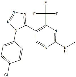 N-[5-[1-(4-chlorophenyl)-1H-tetraazol-5-yl]-4-(trifluoromethyl)-2-pyrimidinyl]-N-methylamine Structural