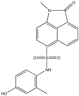 N-(4-hydroxy-2-methylphenyl)-1-methyl-2-oxo-1,2-dihydrobenzo[cd]indole-6-sulfonamide Structural