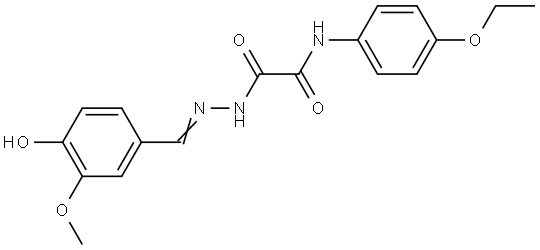 N-(4-ethoxyphenyl)-2-[2-(4-hydroxy-3-methoxybenzylidene)hydrazino]-2-oxoacetamide Structural