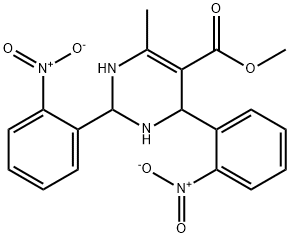 methyl 2,4-bis{2-nitrophenyl}-6-methyl-1,2,3,4-tetrahydro-5-pyrimidinecarboxylate Structural