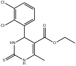 ethyl 4-(2,3-dichlorophenyl)-6-methyl-2-thioxo-1,2,3,4-tetrahydro-5-pyrimidinecarboxylate Structural