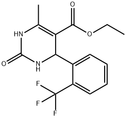 ethyl 6-methyl-2-oxo-4-[2-(trifluoromethyl)phenyl]-1,2,3,4-tetrahydro-5-pyrimidinecarboxylate Structural