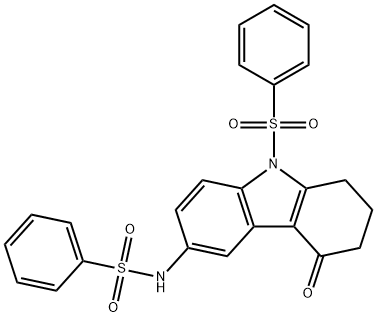 N-[4-oxo-9-(phenylsulfonyl)-2,3,4,9-tetrahydro-1H-carbazol-6-yl]benzenesulfonamide Structural