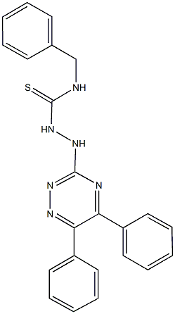 N-benzyl-2-(5,6-diphenyl-1,2,4-triazin-3-yl)hydrazinecarbothioamide Structural