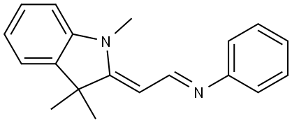 N-phenyl-N-[2-(1,3,3-trimethyl-1,3-dihydro-2H-indol-2-ylidene)ethylidene]amine Structural