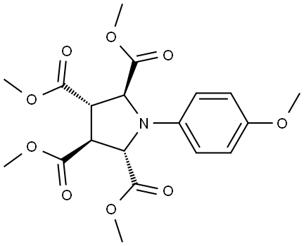tetramethyl 1-(4-methoxyphenyl)-2,3,4,5-pyrrolidinetetracarboxylate Structural