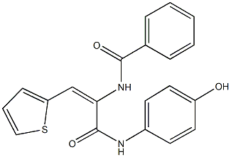 N-[1-[(4-hydroxyanilino)carbonyl]-2-(2-thienyl)vinyl]benzamide Structural
