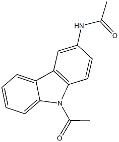 N-(9-acetyl-9H-carbazol-3-yl)acetamide Structural