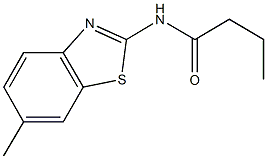 N-(6-methyl-1,3-benzothiazol-2-yl)butanamide Structural