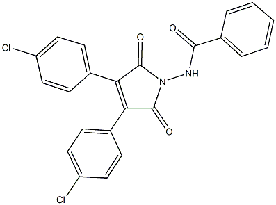 N-[3,4-bis(4-chlorophenyl)-2,5-dioxo-2,5-dihydro-1H-pyrrol-1-yl]benzamide Structural