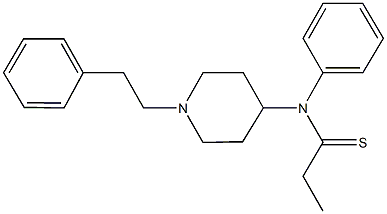 N-phenyl-N-[1-(2-phenylethyl)-4-piperidinyl]propanethioamide Structural