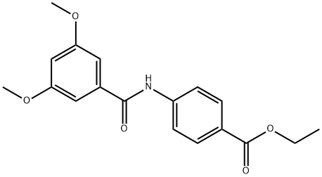 ethyl 4-[(3,5-dimethoxybenzoyl)amino]benzoate Structural