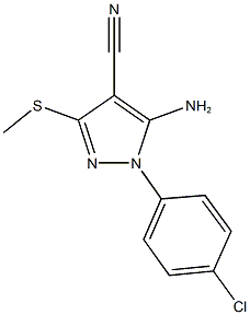 5-amino-1-(4-chlorophenyl)-3-(methylsulfanyl)-1H-pyrazole-4-carbonitrile Structural