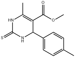 methyl 6-methyl-4-(4-methylphenyl)-2-thioxo-1,2,3,4-tetrahydro-5-pyrimidinecarboxylate Structural