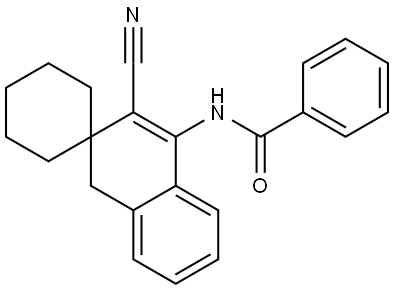 N-(2-cyano-3,4-dihydrospiro[naphthalene-3,1'-cyclohexane]-1-yl)benzamide Structural