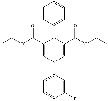 diethyl 1-(3-fluorophenyl)-4-phenyl-1,4-dihydropyridine-3,5-dicarboxylate Structural