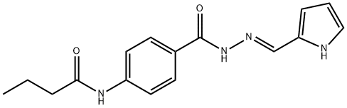 N-(4-{[2-(1H-pyrrol-2-ylmethylene)hydrazino]carbonyl}phenyl)butanamide Structural