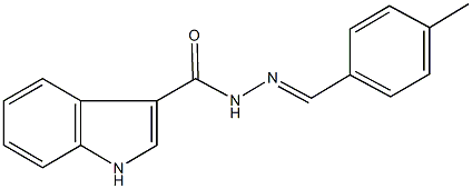N'-(4-methylbenzylidene)-1H-indole-3-carbohydrazide Structural