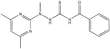 N-{[2-(4,6-dimethyl-2-pyrimidinyl)-2-methylhydrazino]carbothioyl}benzamide Structural