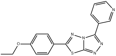 ethyl 4-[3-(3-pyridinyl)[1,2,4]triazolo[3,4-b][1,3,4]thiadiazol-6-yl]phenyl ether Structural
