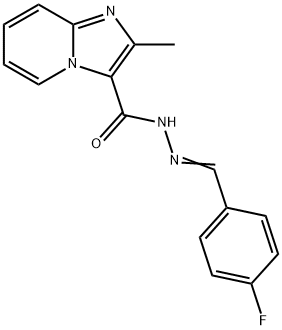 N'-(4-fluorobenzylidene)-2-methylimidazo[1,2-a]pyridine-3-carbohydrazide Structural