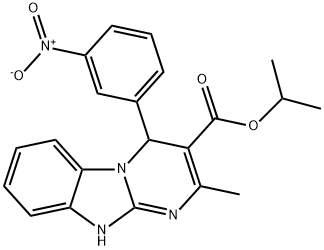 isopropyl 4-{3-nitrophenyl}-2-methyl-1,4-dihydropyrimido[1,2-a]benzimidazole-3-carboxylate Structural
